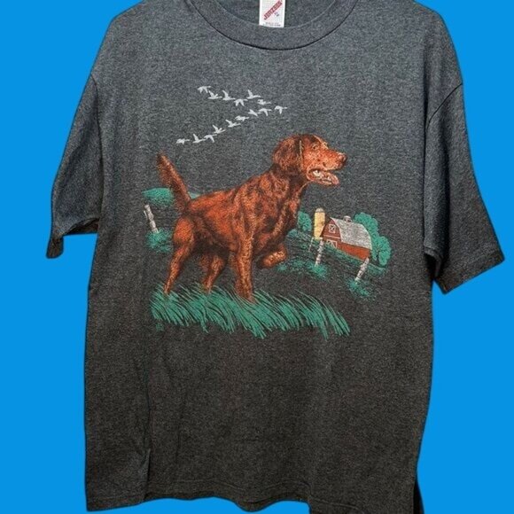 Jerzees Other - Jerzees XL Graphic T-Shirt With Dog & Barn Scene